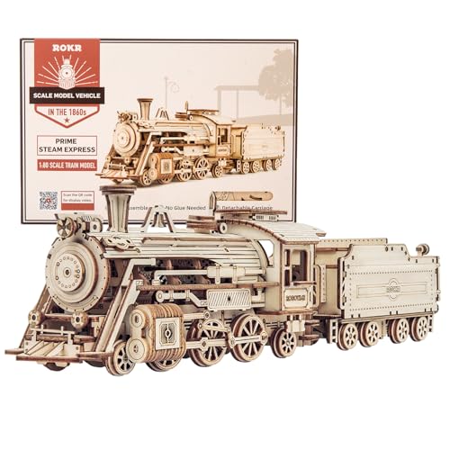 ROKR 3D Wooden Puzzle Mechanical Car Model Kit - DIY Self-Build Vehicle for All Ages, Perfect Gift for Birthdays and Holidays - WoodArtSupply