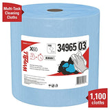 WypAll General Clean X60 Multi-Task Cleaning Cloths (34965), Jumbo Roll, Blue, 1,100 Sheets / Roll, 1 Roll / Case Wypall