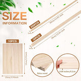 240 Pieces Balsa Wood Sticks Hardwood Square Wooden Craft Dowel Rods Unfinished Balsa Wood Sheets 12 Inch Thin Wooden Strips 1/4 Inch 1/8 Inch for Chunful