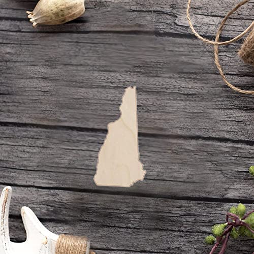State Map of New Hampshire Wood Craft,Unfinished Wooden Cutout Art,DIY Wood Sign, Inspirational Farmhouse Wall Plaque,Rustic Home Decor for Bedroom Arupkeer