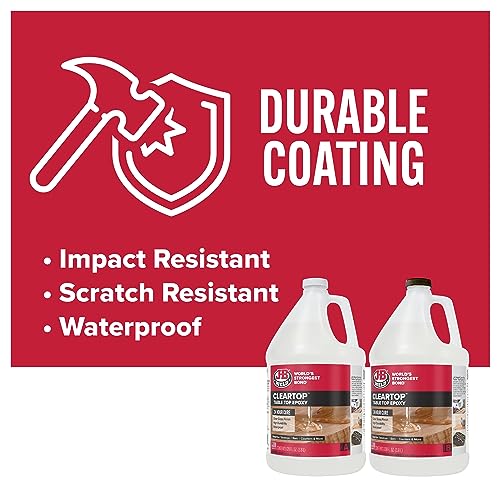 J-B Weld Tabletop Epoxy, 24 Hour Cure, Cleartop, 2 Gallon Kit - WoodArtSupply