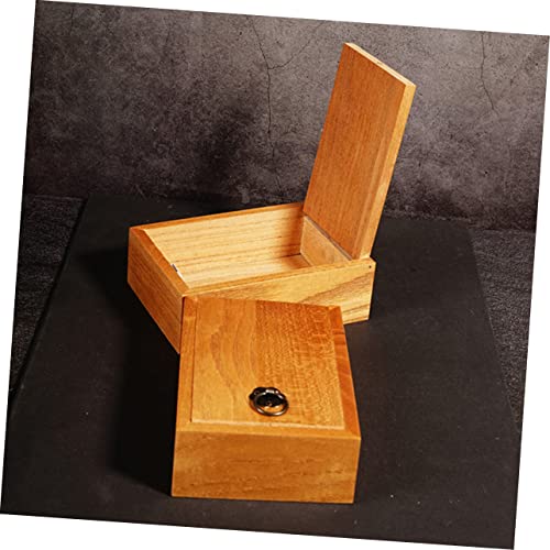 MAGICLULU Storage Box Jewelery Organzer Kids Jewelry Organizer Tea Storage Box Unfinished Wood Chest Box Wooden Tea Bag Box DIY Craft Box Wooden MAGICLULU