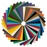 Permanent Adhesive Backed Matte Vinyl Sheets by EZ Craft USA - 12" x 12" - 40 Sheets Works with Cricut & Other Cutters EZ Craft USA