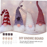 COHEALI 1 Set Braid Suit Hand Made Gnome Beards Craft Fur Gnomes Beard Mini Unfinished Wooden Balls Faux Dwarf Beard Faux Fur Fabric Craft DIY Gnome COHEALI