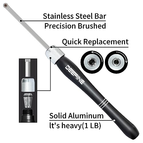 DEEFIINE Carbide Wood Lathe Turning Tools, Quick Replacement Turning Tools Kit, Full Size Rougher And Finisher Swan Neck Hollowing Tools For DEEFIINE