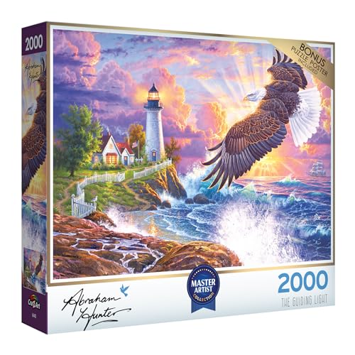 Cra-Z-Art - RoseArt - Abraham Hunter - The Guiding Light - 2000 Piece Jigsaw Puzzle - WoodArtSupply