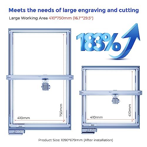 IKIER Extension Kit for IKIER K1/K1 Pro/K1 Ultra/K1 Pro Max Laser Engraver, Expand The Laser Engraving Area to 29.5" x 16.1", Longer Laser Engraving IKIER