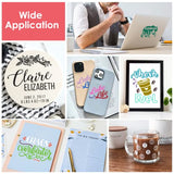 HTVRONT Permanent Vinyl for Cricut Machine-100 Pack 12"x12" Adhesive Vinyl Sheets Set, 90 Sheets Permanent Vinyl Bundle & 10 Transfer Tape for Vinyl HTVRONT