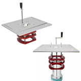 Acogedor Router Lift Kit, Metal Router Lift System with Router Table Insert Plate, 4 Jaw Clamping, Router Lift Base Accessories (Silver) Acogedor