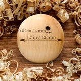 24 Unfinished Wooden Ovals with Holes, 1.7 Inch - Ideal for Wood Crafts, Wooden Beads, Wood Balls AEVVV
