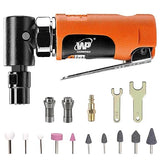 WORKPAD Mini Air Angle Die Grinder with 10-Pieces Air Die Grinder Stone Set，20000 RPM, Mini Pneumatic Tools, Equipped with 1/4-inch, 1/8-inch collets WP WORKPAD
