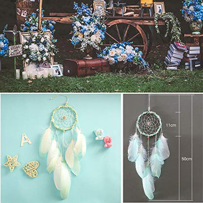 FANDOL DIY Dream Catcher Making Kit, Macrame Dream Catcher Craft Supplies for Kids Bedroom Wall Decor Nursery Baby Room Hanging Wedding Ornaments - WoodArtSupply