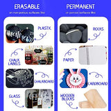 Fubullish 15mm Jumbo Markers, 5 Pack White Washable Window Marker and 12 Pack Acrylic Paint Marker Fubullish