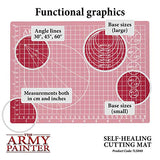 The Army Painter Self Healing Cutting Mat - Self Healing Craft Cutting Mat, A4 Size - Double Sided PVC Non-Slip Hobby Mat - 3-Ply Gridded Miniature The Army Painter