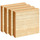 Unfinished MDF Wood Squares for Crafts, Wooden Blocks, 1 Inch Thick (6x6 in, 4 Pack) Bright Creations