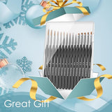 Miniature Paint Brushes,15Pcs Small Fine Tip Paintbrushes, Micro Detail Paint Brush Set, Triangular Grip Handles Art Brushes Perfect for Acrylic, Cocoaland