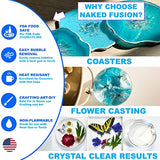 NAKED FUSION -Epoxy Resin Art Resin- Diamond Clarity-Original Formula- The Artist's Resin for Coating, Resin Art, Geodes, Tabletop, Bar Top, Live NAKED FUSION