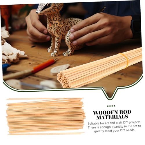  STOBOK 4 Wooden Sticks for Crafting Wide Popsicle