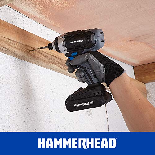Hammerhead 20V Cordless 2-Tool Combo Kit: Drill and Impact Driver with 1.5Ah Battery and Charger - HCC2020 Hammerhead