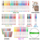 Shuttle Art Gel Pens, 120 Pack Gel Pen Set Packed in a Box, 60 Unique Colors with 60 Refills for Adults Coloring Books Drawing Doodling Crafts Shuttle Art
