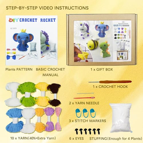 Crochet Kit, Crochet Kit for Beginners, Learn to Crochet, DIY, Crochet Gift  Box, Craft Kit, Kids Crochet Kit, Craft Kit 