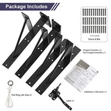 GoldOrcle Anti Sag Gate Kit Heavy Duty No Sag Kit for Wooden Gate Fence with a Gate Latch GoldOrcle