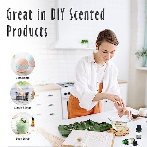 Fragrance Oils, MitFlor Hotel Collection Diffuser Oil for Home, Soap & Candle Making Scents, Aromatherapy Essential Oils Gift Set 6x10ml, Lemon & MitFlor