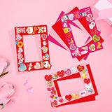 FANCY LAND Valentines Picture Frame Craft Kits for Kids with Conversation Heart for Valentine Class Game Activities 30 Pack FANCY LAND