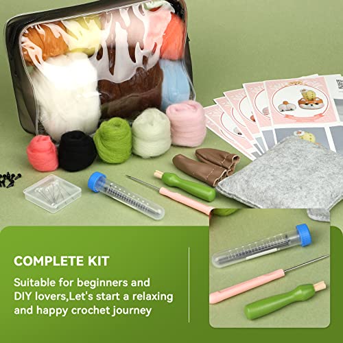 Pnytty Needle Felting Kit, Complete Felting Kits for Beginners Adult  Include Felting Needle, Felting Wool, Instruction and Gift Box,Perfect for  DIY