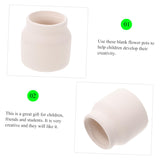 FUNOMOCYA 2pcs Flowerpot Hand Paint Mini Flower Pots Small Planter Unfinished Flower Pot Ceramic Pot Decorative Flower Pot Decorative Planter Floral FUNOMOCYA