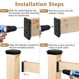 Steel DN Mate 20 PCS Deck Railing Bracket Connectors for 2x4 (Actual 1.5”x3.5”) Wood Post to Handrail Connection, Sturdy Nylon Stair Fence Railing Steel DN Mate