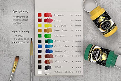 MyArtscape Acrylic Paint Set - 12 x 300ml Bottles - Lightfast - Heavy Body - Rich Pigments - Artist Quality Painting Supplies - Professional Grade - WoodArtSupply