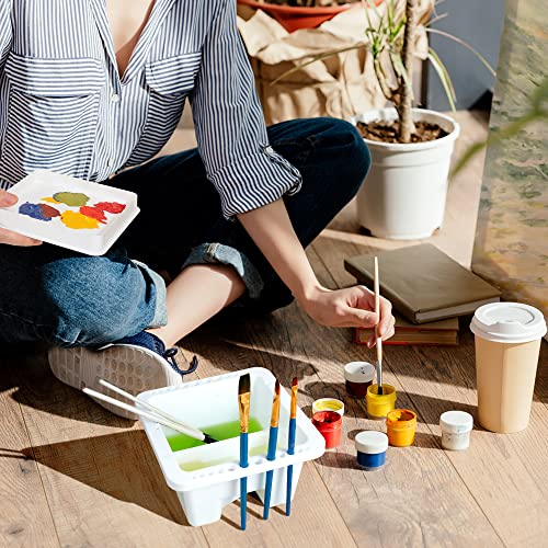 MyLifeUNIT Paint Brush Cleaner, Paint Brush Holder and Organizers for Acrylic, Watercolor, and Water-Based Paints (White) MyLifeUNIT