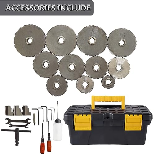 INTSUPERMAI Metal Lathe 8"X24" Mini Metal Lathe 1100W Benchtop Metal Lathe Inch Thread Wood Metal Lathe Variable Speed Lathe INTSUPERMAI