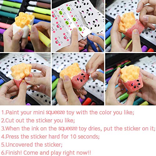 WATINC Random 30 Pcs DIY Squeeze Toys Cream Scented Kawaii Simulation Lovely Toy Medium Mini Soft Food Squeeze Bread Toys Keychains, Phone Straps, WATINC