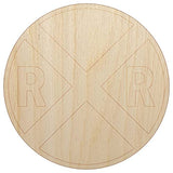 Railroad Crossing Train Unfinished Wood Shape Piece Cutout for DIY Craft Projects - 1/8 Inch Thick - 6.25 Inch Size Sniggle Sloth