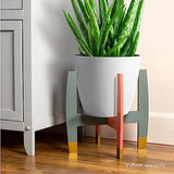 Plaid Plant Stand, Konnectz Unfinished Reversible, Easy to Assemble Wood Surface Perfect for DIY Arts and Crafts Projects, 61802 Plaid