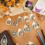 EXCEART 1 Set Wooden Earrings Earring findings Unfinished Wooden Earring Making kit Ear Ringing Making kit Earring Studs for Jewelry Making Wooden EXCEART