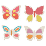 GOMAKERER 48 Pcs Wooden Butterfly Cutouts, 4 Styles Natural Unfinished Butterfly Slices Blank Butterfly Shaped Wood Cutouts Wooden Butterfly GOMAKERER
