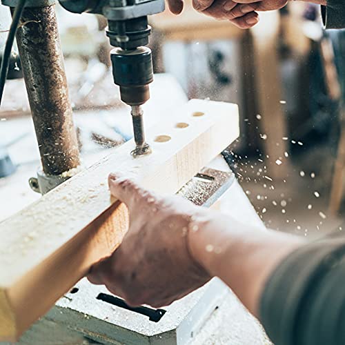 COMOWARE Forstner Bit Set - 16 Pcs Forstner Drill Bits Set for Wood, Auger Opener Round Shank Drilling Cutting Tool for Woodworking COMOWARE