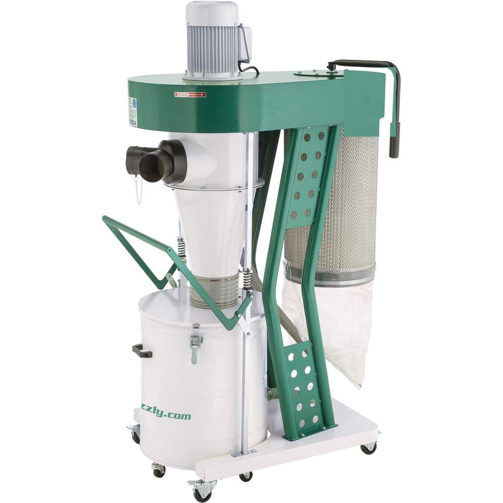 Grizzly Industrial G0860-1-1/2 HP Portable Cyclone Dust Collector Grizzly