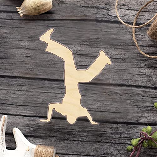 Hip Hop Dancer Wood Craft,Unfinished Wooden Cutout Art,DIY Wood Sign, Inspirational Farmhouse Wall Plaque,Rustic Home Decor for Living Room Bedroom Arupkeer