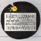 Aleks Melnyk No.424 Metal Stencil, Song Writer's Composing Template for Music Notes, 1 PC, Large Symbols, Bullet Journaling, Bookmark, Engraving Aleks Melnyk
