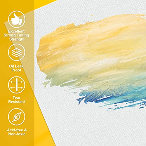 Canvas Panels 12x16 Inch 12-Pack, 10 oz Primed 100% Cotton Canvases for  Painting, White Blank Flat Canvas Board for Oil Acrylics Watercolor Tempera
