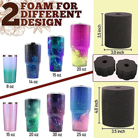 Alloytop Cup Turner Kit with Epoxy Resin kit for Beginner - Stainless Steel Turners Tumblers Machine Tool Art DIY Supplies Glitters Silicone Pads Alloytop