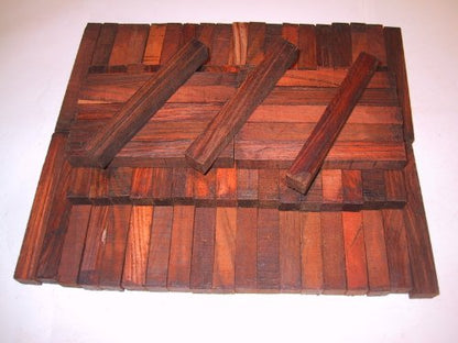 Exotic King Cocobolo Rosewood Pen Blanks - 25 pcs - 3/4" x 3/4" x 5" - WoodArtSupply