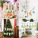 OurWarm 48pcs Wooden Christmas Ornaments Crafts for Kids, Unfinished Wood Slices Ornaments, DIY Crafts Christmas Ornaments Set for Christmas Tree OurWarm