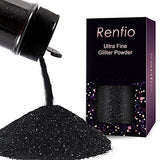 Renfio Ultra Fine Glitter Powder Metallic Resin Glitter 1.75 Oz (50g) PET Flakes Crafts Sequins 1/128" 0.008" 0.2mm Epoxy Chips Flakes for Tumblers Renfio