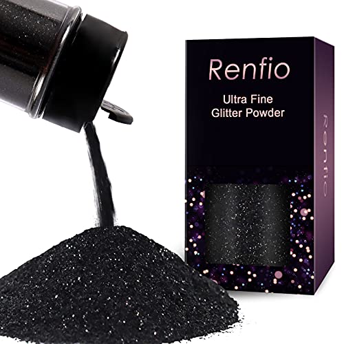 Renfio Ultra Fine Glitter Powder Metallic Resin Glitter 1.75 Oz (50g) PET Flakes Crafts Sequins 1/128" 0.008" 0.2mm Epoxy Chips Flakes for Tumblers - WoodArtSupply