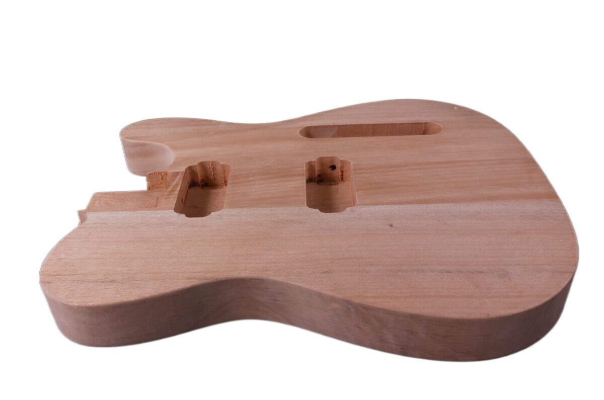 Unfinished Electric Guitar Body Mahogany wood HH pickups For Tele Style DIY replacement - WoodArtSupply